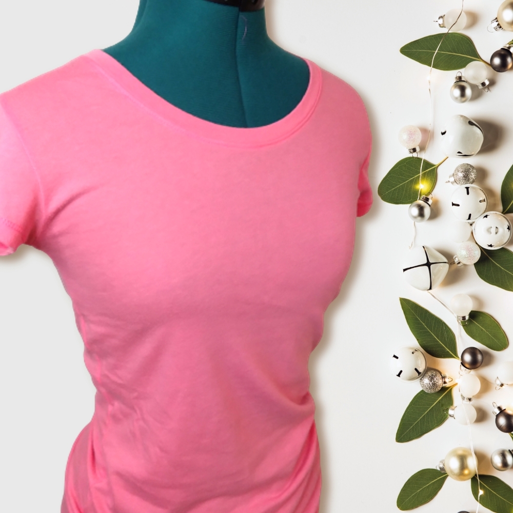 Bright Pink Babydoll Tee Women's Small | No Boundaries